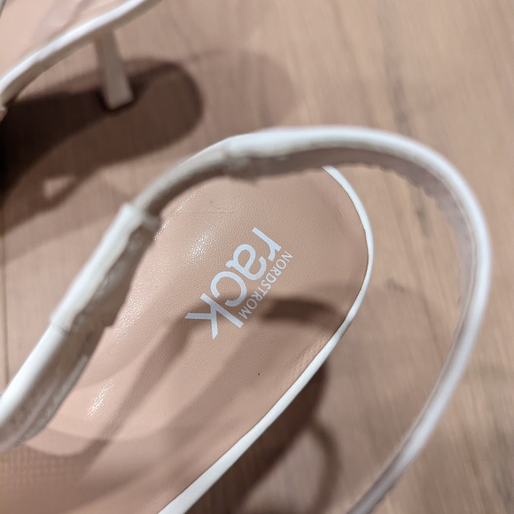 Elegant White Slingback Heels - Picture 9 of 12